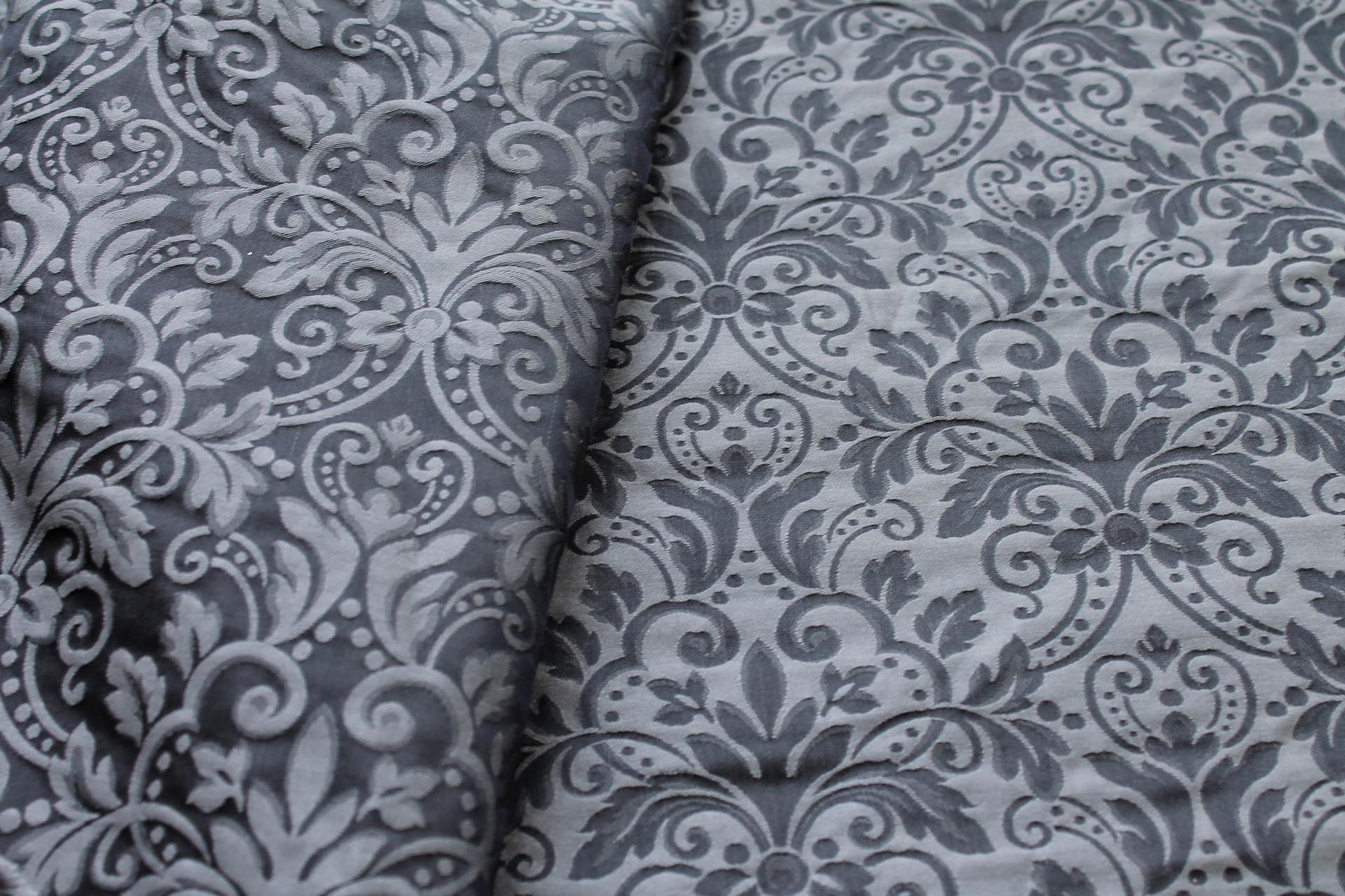Classic Brocade - Two Shades of Grey fabric