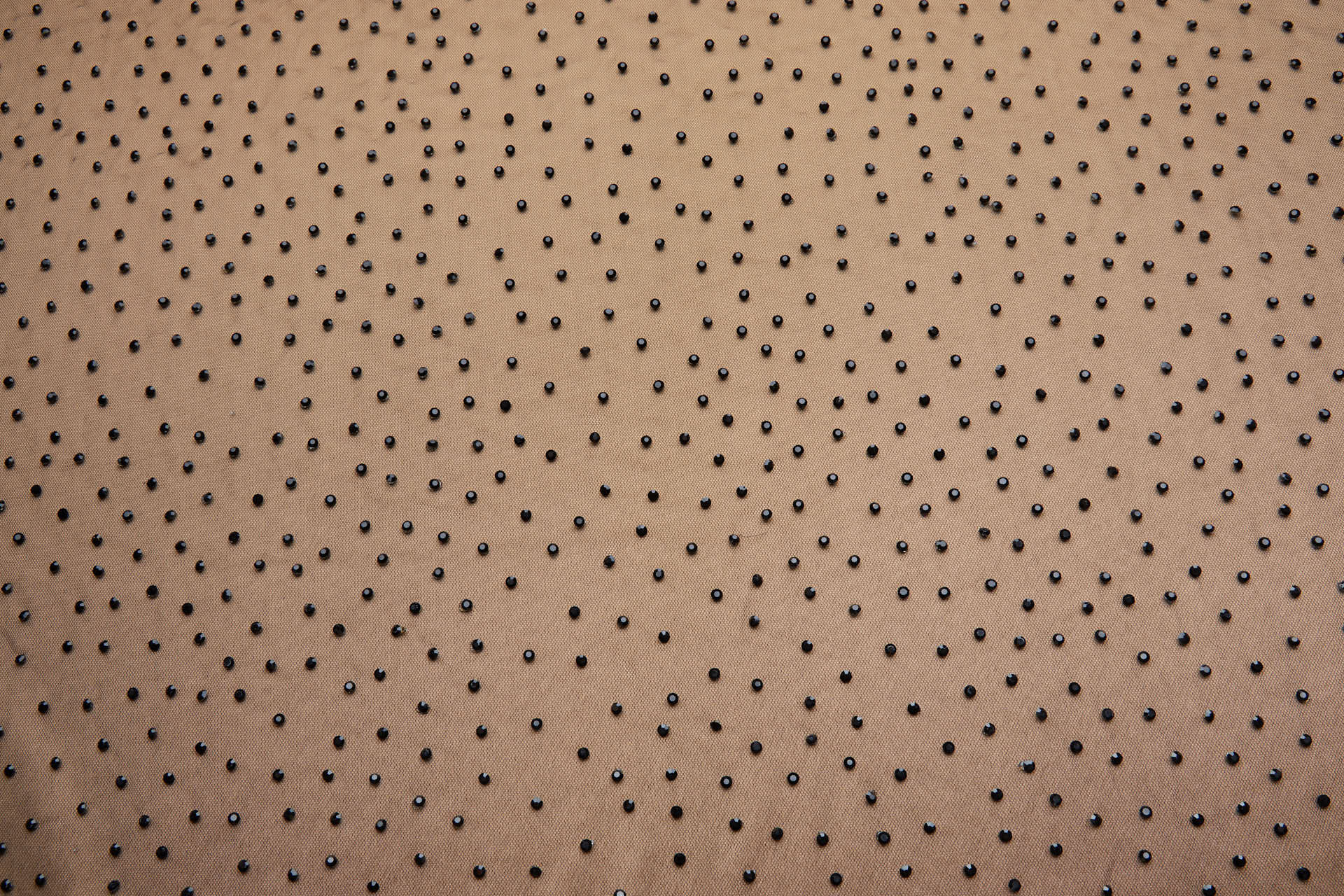 Faceted Black Crystals on Black Nylon Tulle fabric, image 7 of 9