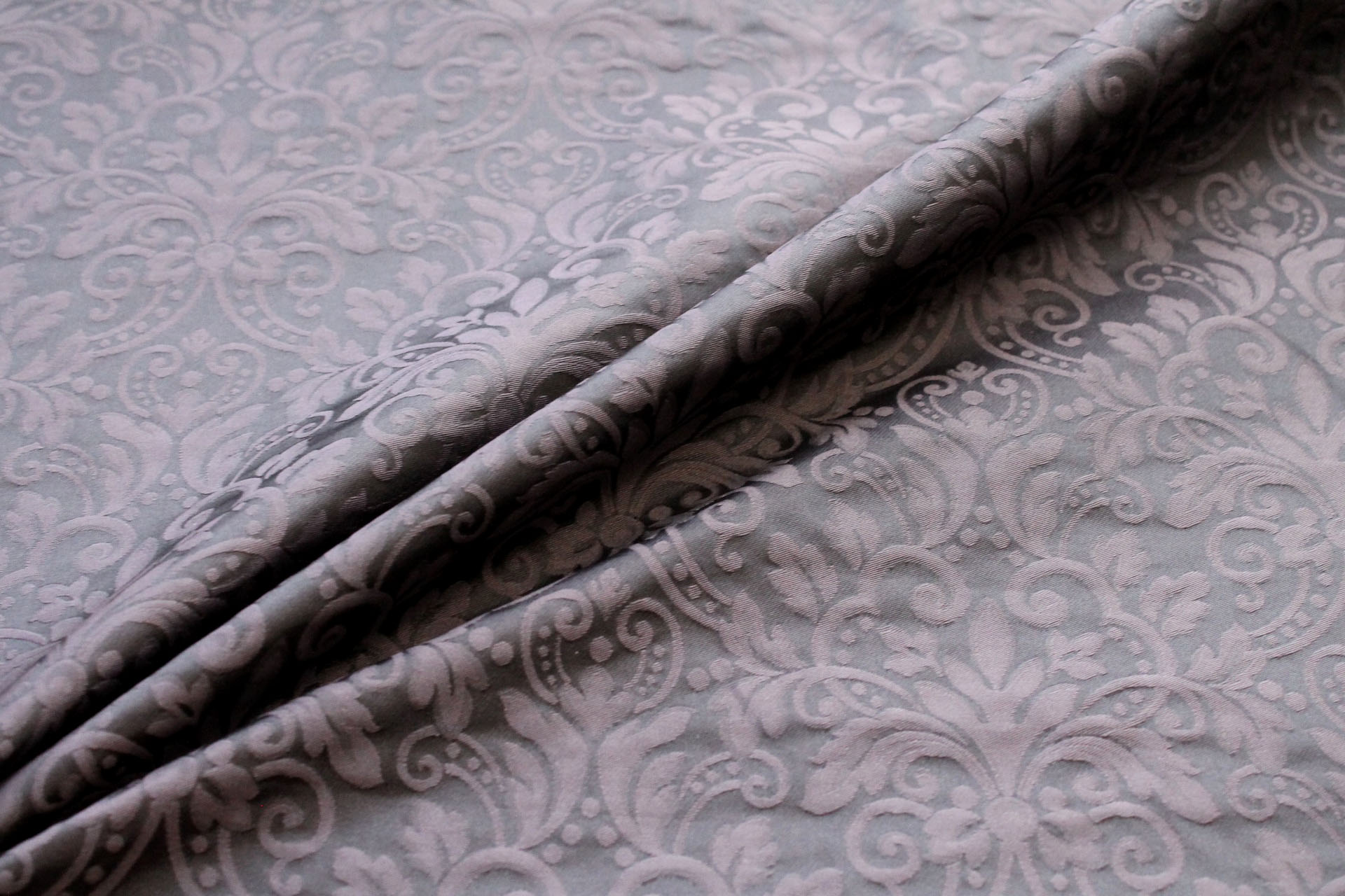 Classic Brocade - Anthracite and Black fabric, image 6 of 8
