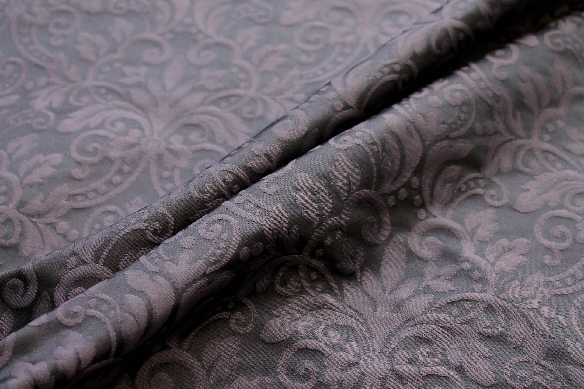 Classic Brocade - Anthracite and Black fabric, image 7 of 8