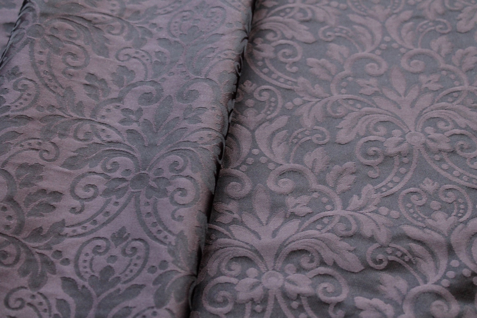 Classic Brocade - Anthracite and Black fabric