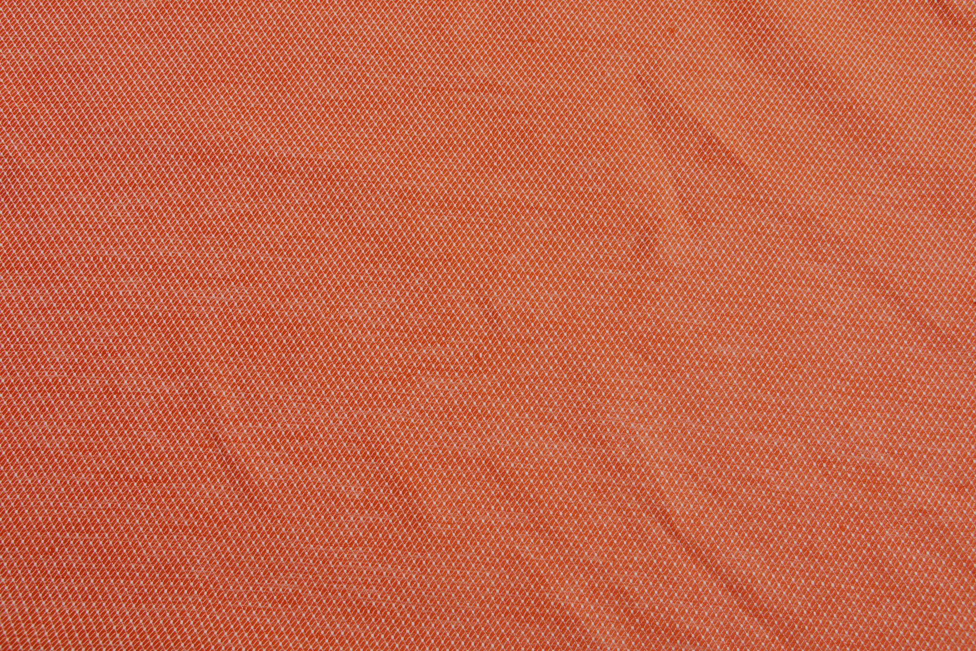 Small Diamond Pattern Silk and Linen Jacquard - Orange and Ivory fabric, image 5 of 7