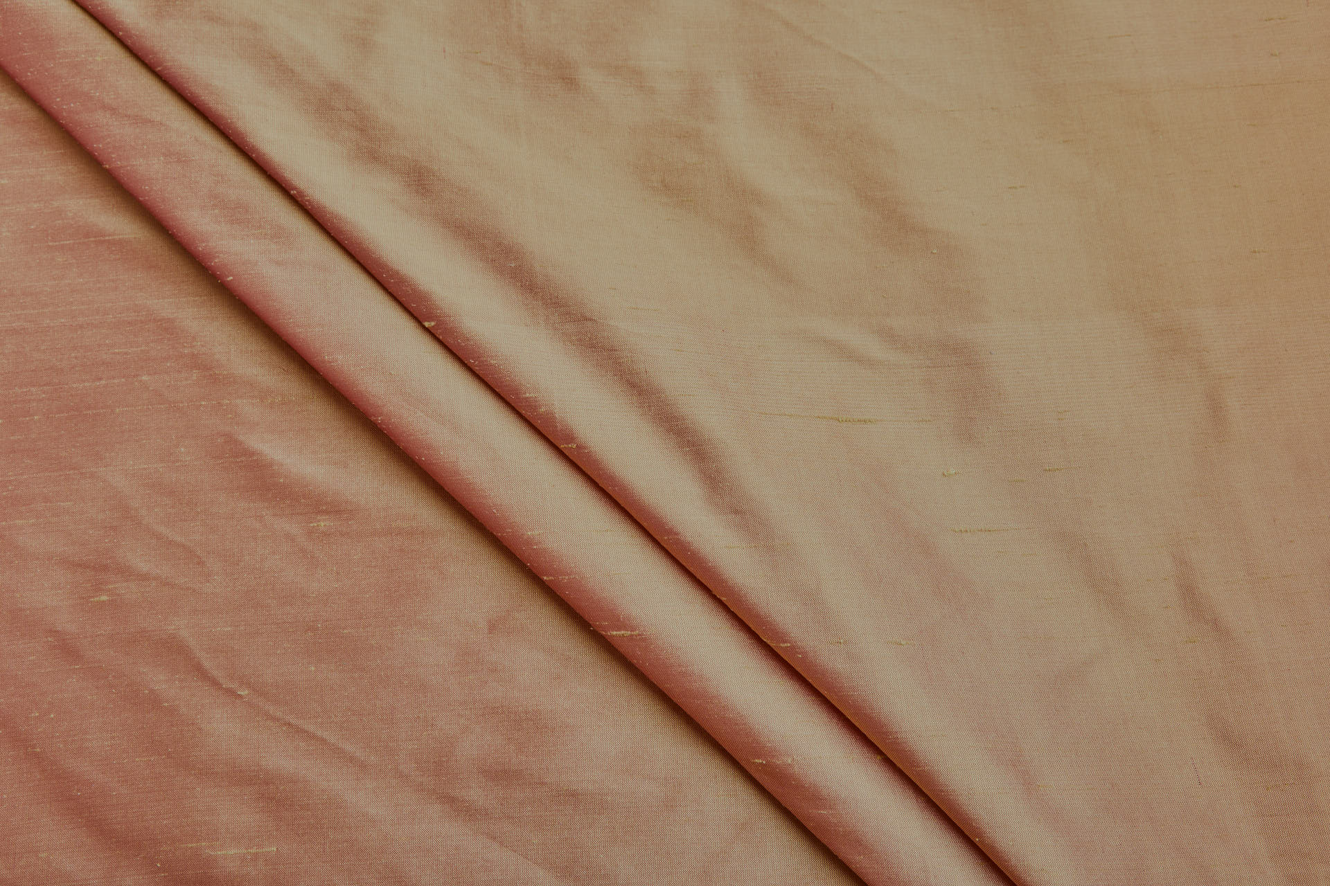 Silk Dupion - Pink shot Pale Yellow fabric, image 2 of 7