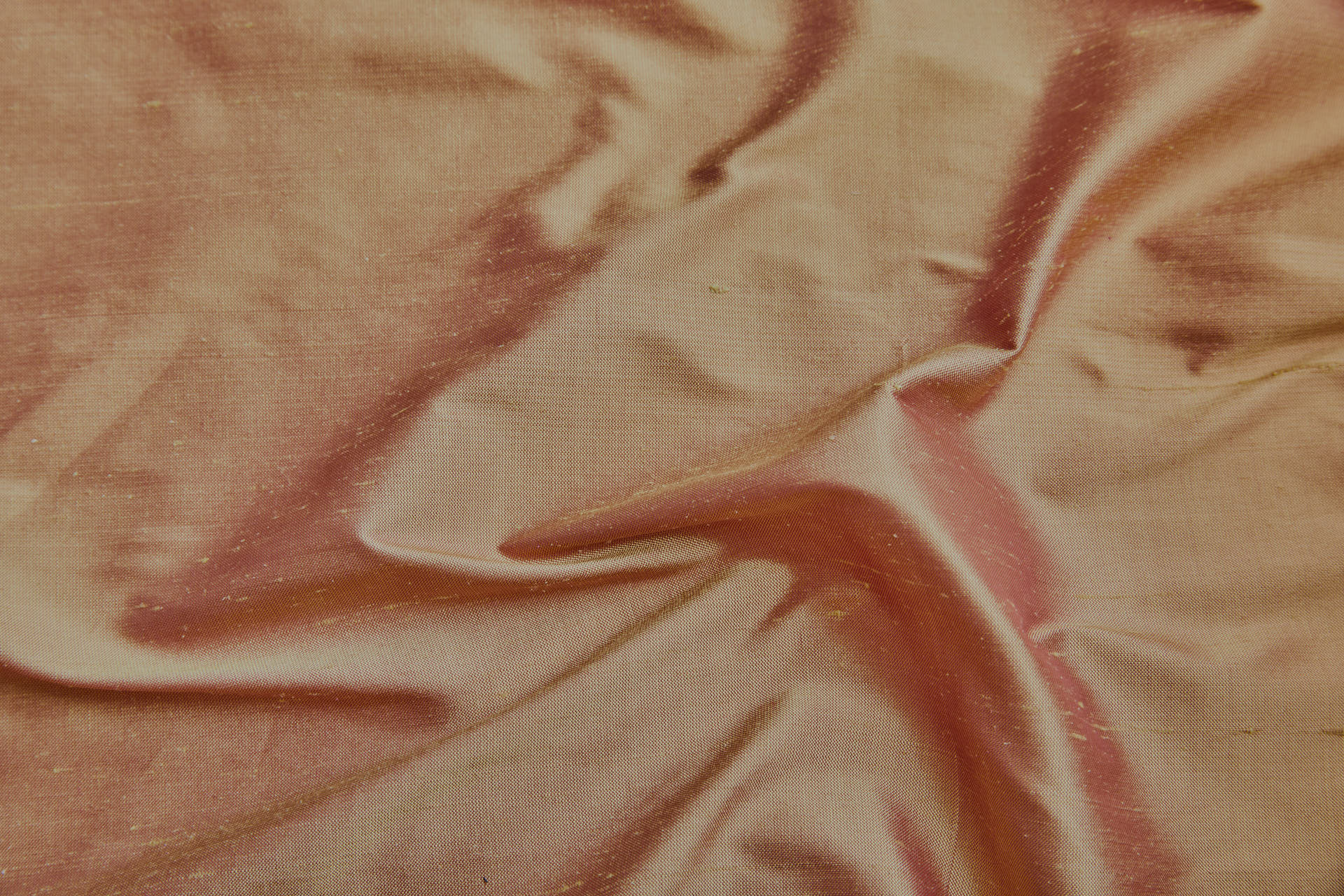 Silk Dupion - Pink shot Pale Yellow fabric, image 5 of 7