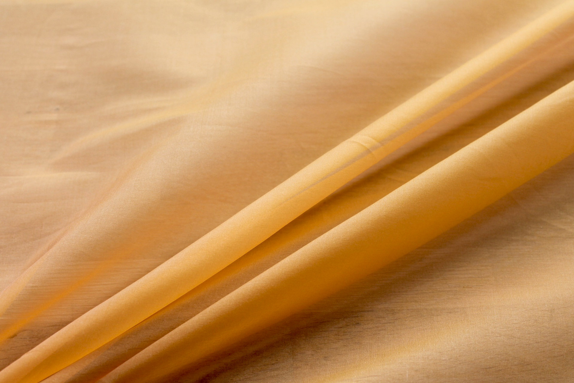 Silk Organza - Egg Yolk Yellow fabric, image 3 of 7