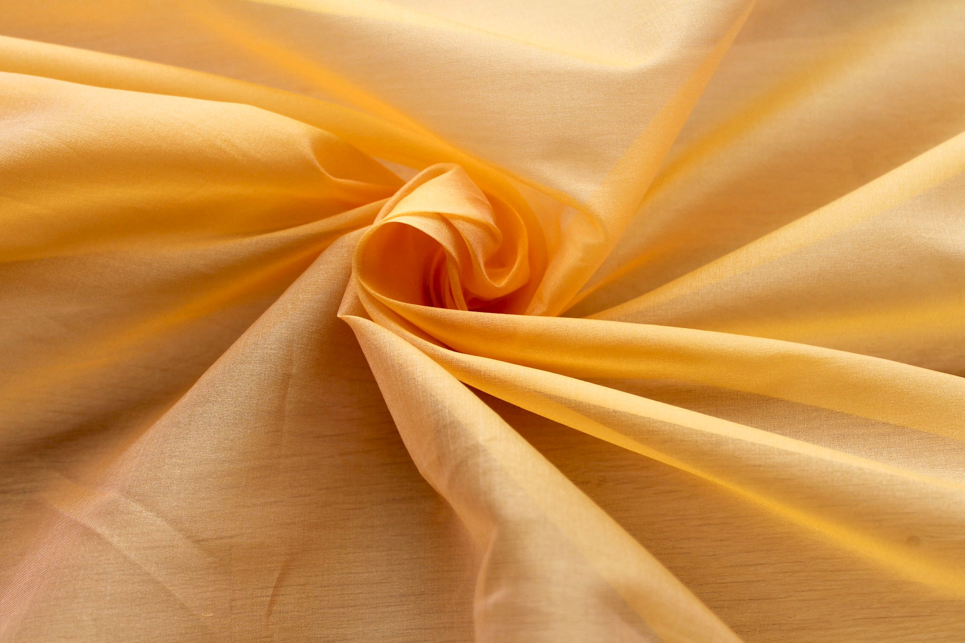 Silk Organza - Egg Yolk Yellow fabric, image 6 of 7