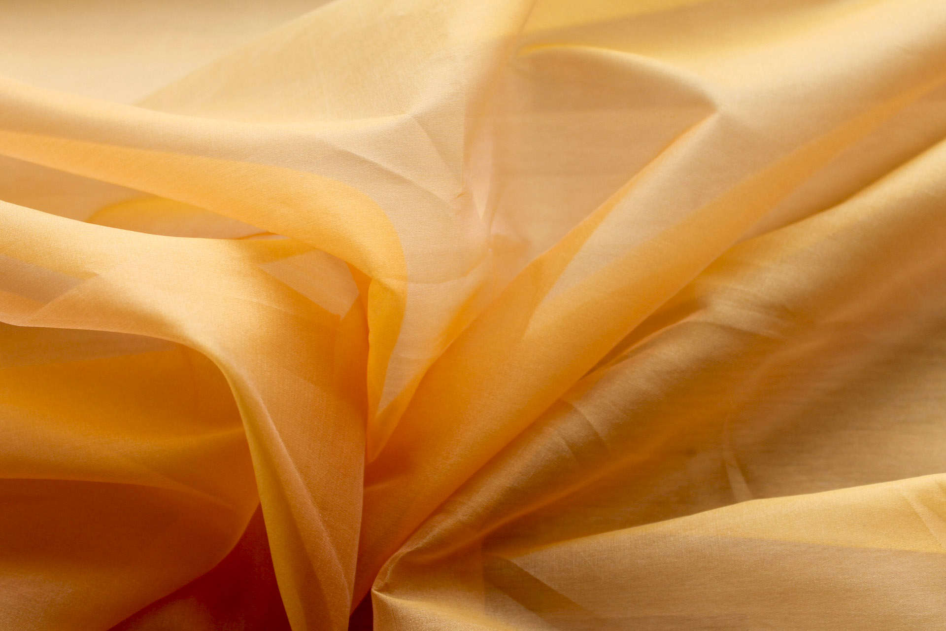 Silk Organza - Egg Yolk Yellow fabric, image 7 of 7