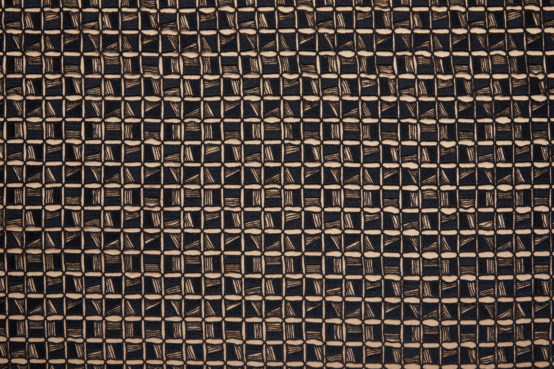 Graphic Squares Guipure Lace in Black fabric, image 8 of 8