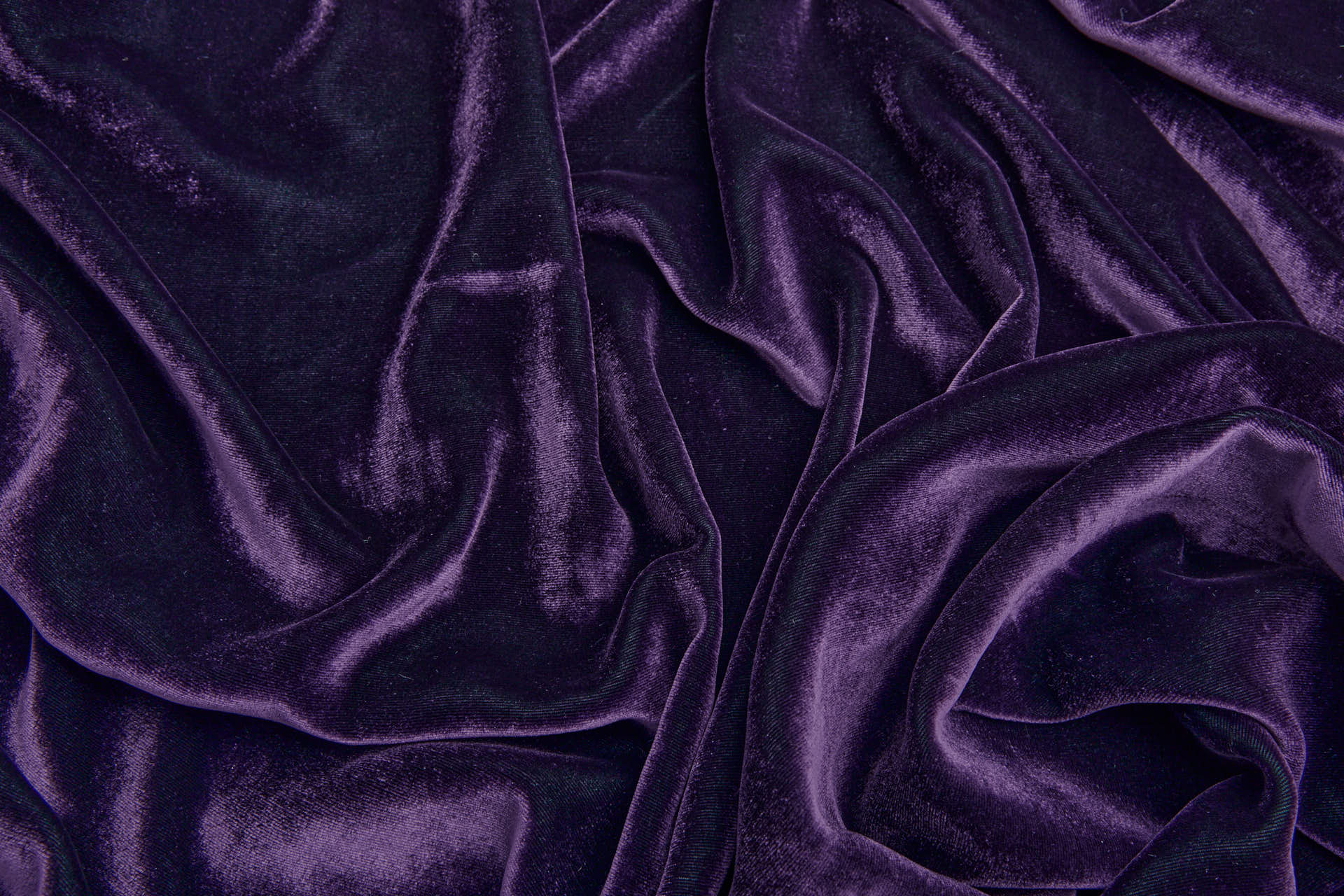 Silk Velvet - Purple shot Green fabric, image 5 of 5