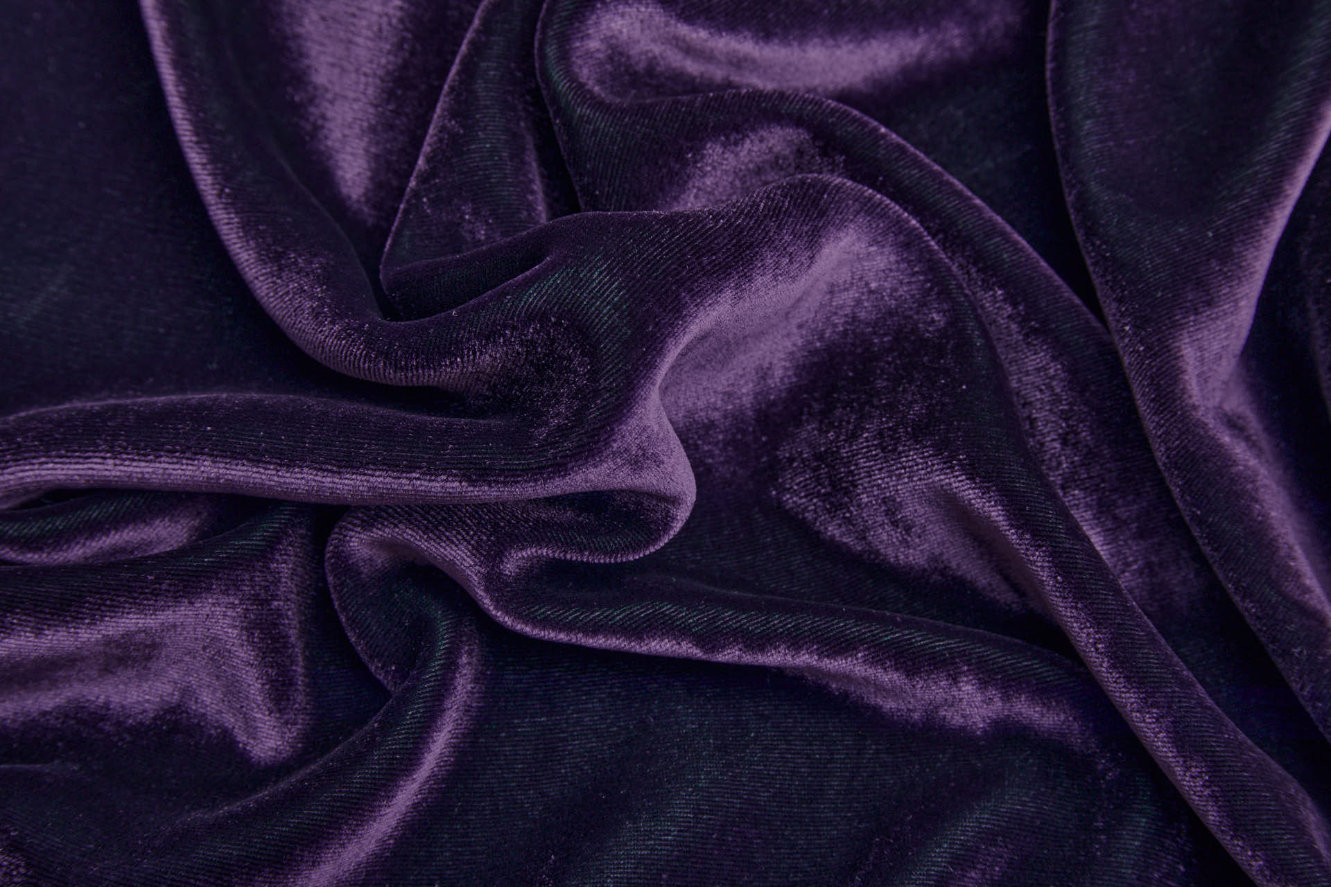 Silk Velvet - Purple shot Green fabric, image 3 of 5