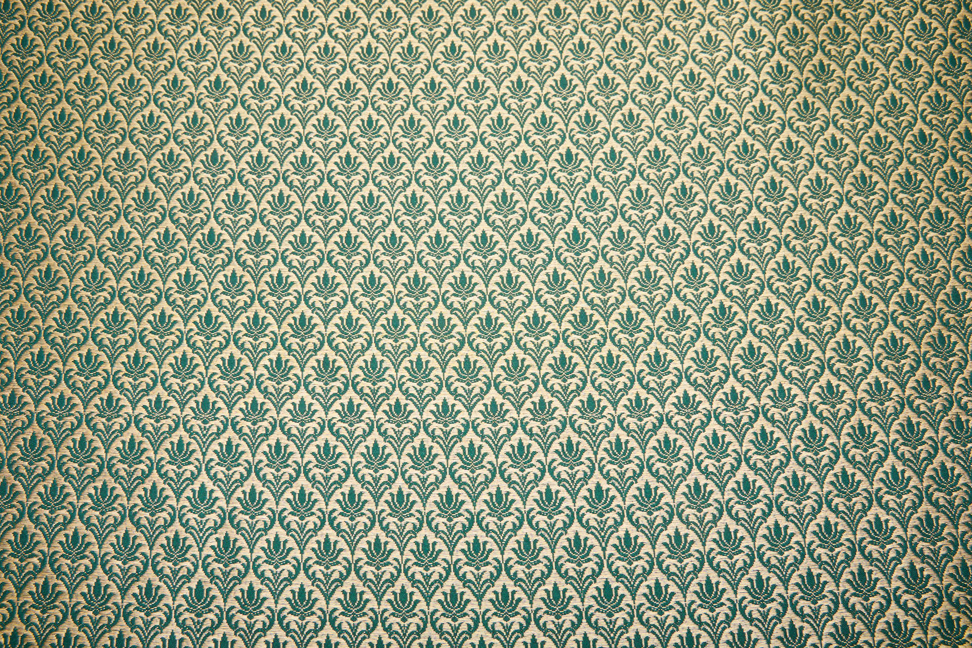 "Lotus Flower" Banaras Brocade - Green & Metallic Gold fabric, image 8 of 10