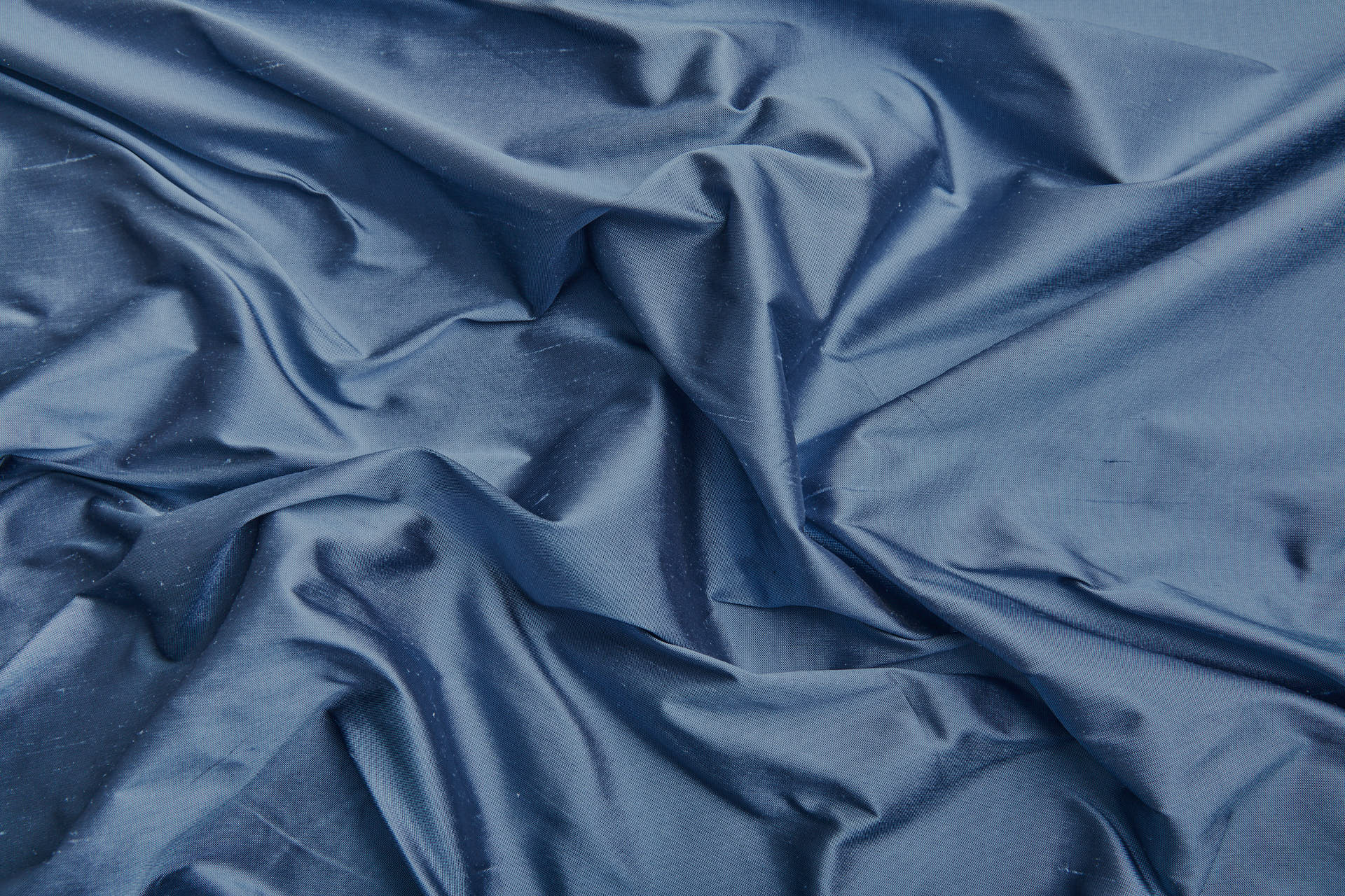 Silk Dupion - Steel Blue shot Black fabric, image 7 of 7