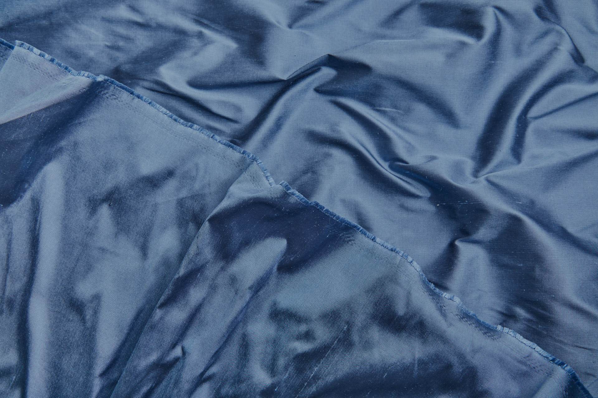 Silk Dupion - Steel Blue shot Black fabric, image 4 of 7
