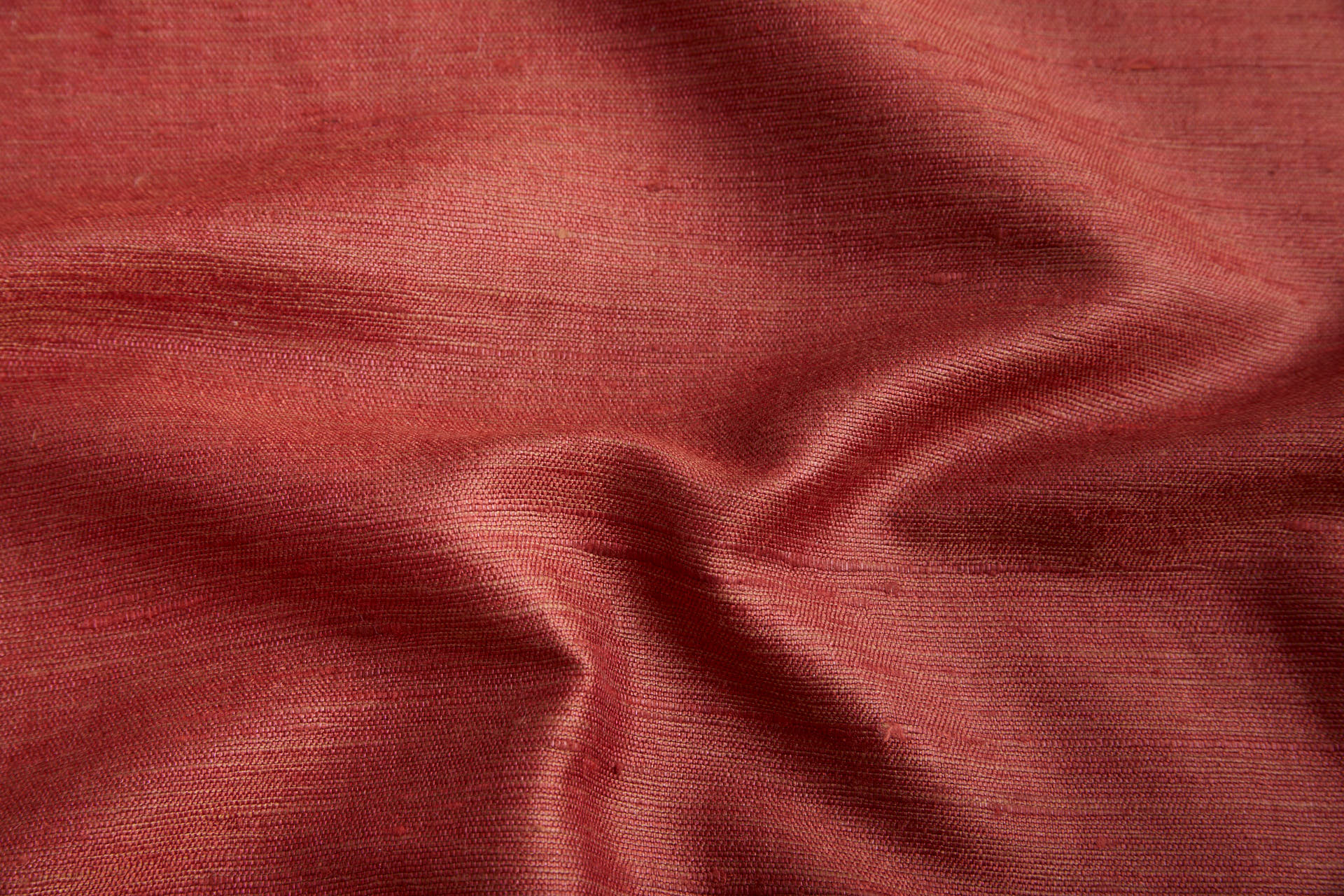 Rust Red Textured Raw Silk Tassar fabric, image 5 of 5