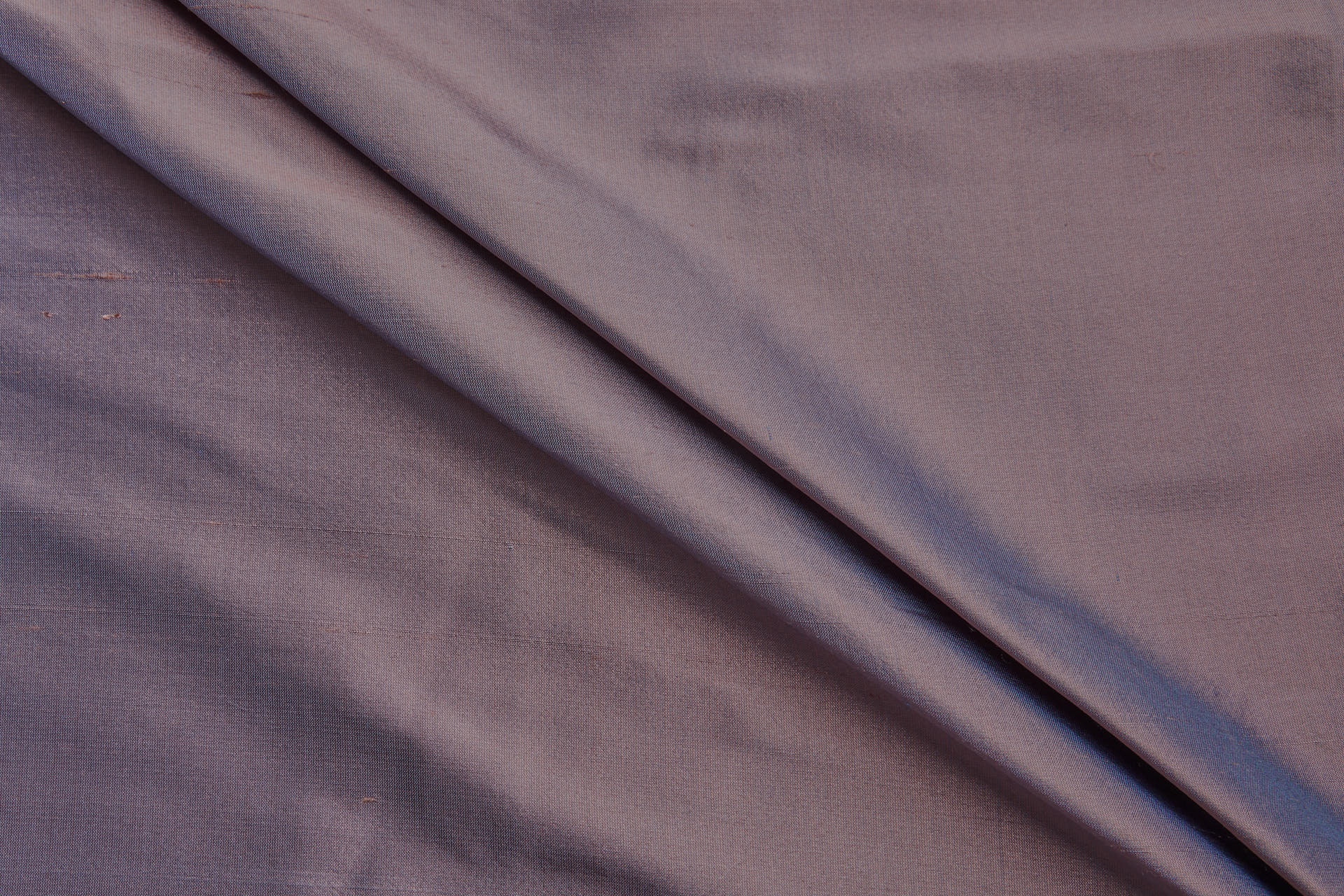 Silk Dupion - Steel Blue shot Terracotta fabric, image 2 of 7