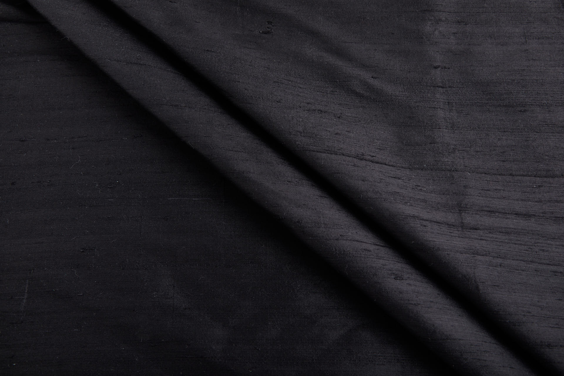 Textured Silk Dupion - Black fabric, image 3 of 6