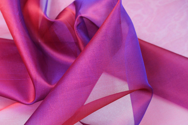 Silk Organza - Red Shot Purple fabric, image 2 of 3