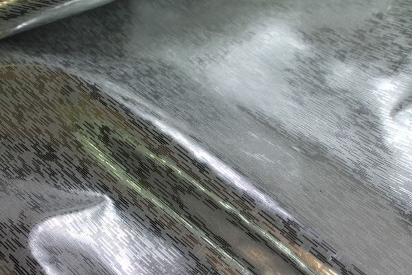 Leatherette - Metallic Textured Silver fabric, image 5 of 5