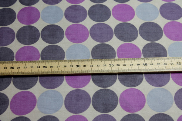 Large Polka Dots Silk Chiffon fabric, image 2 of 3