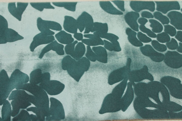 Viscose Velvet - Pale Blue Embossed Floral fabric, image 2 of 3