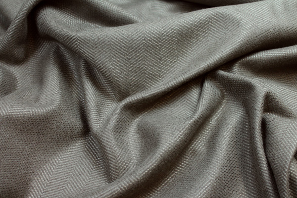 Herringbone Wool - Mushroom fabric, image 2 of 5