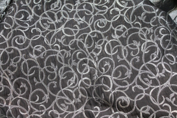Cotton Viscose Brocade - Brown and Silver fabric, image 2 of 5