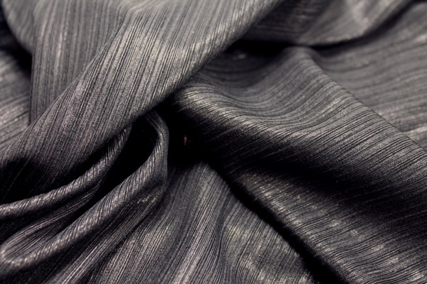 Slinky Jersey - Black Metallic Stripe fabric, image 4 of 6