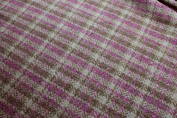 Wool Check - Pink Beige and Camel - 1.1m Piece, image 3 of 4