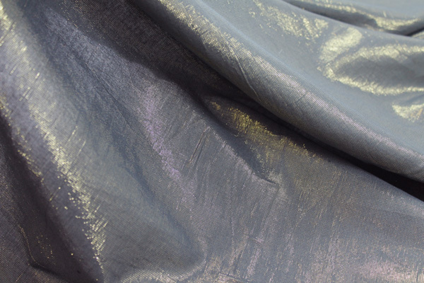 Cotton and Lurex, Dark Grey/Gold - 1.6m Piece fabric, image 4 of 5