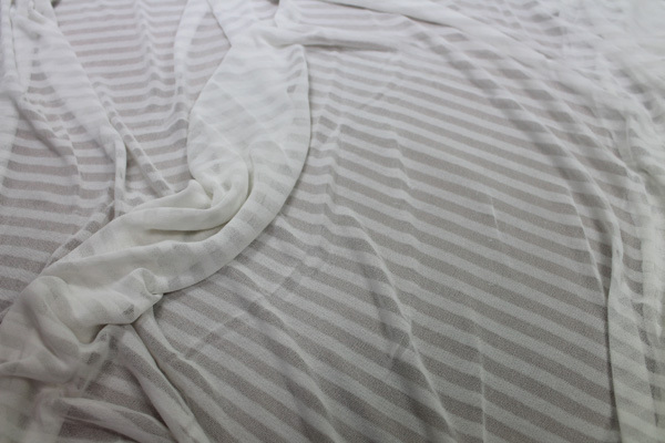 Striped Sheer Jersey - White fabric, image 5 of 5