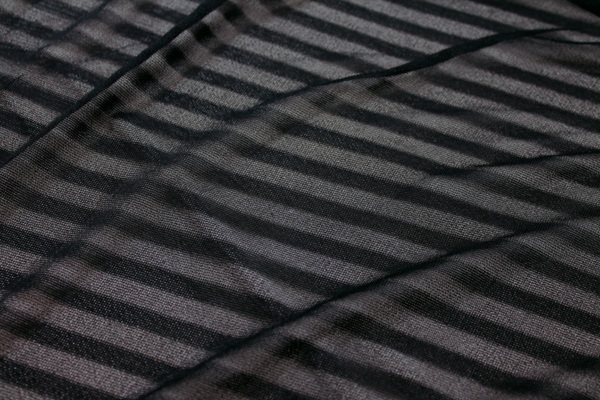 Striped Sheer Jersey - Black fabric, image 4 of 6