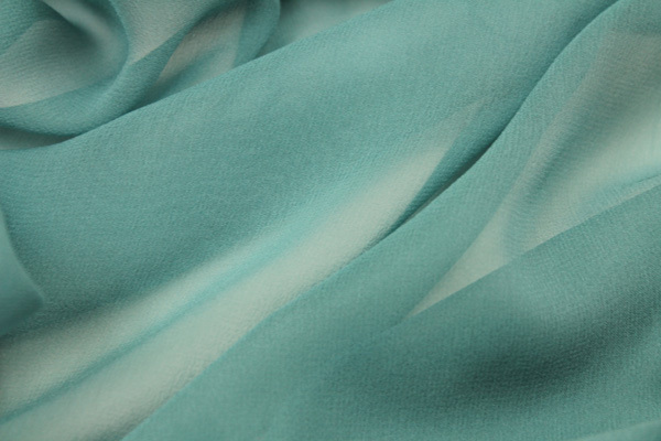 Pale Teal Silk Georgette - 110cm wide fabric, image 3 of 4