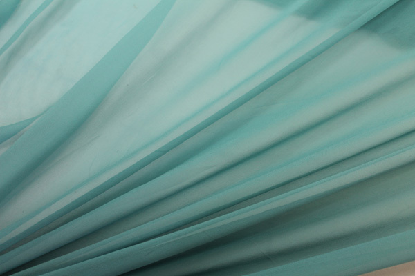 Pale Teal Silk Georgette - 110cm wide fabric, image 4 of 4