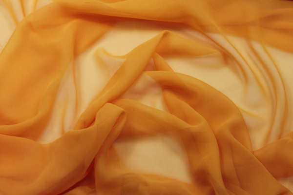 Deep Yellow Silk Georgette fabric, image 4 of 4