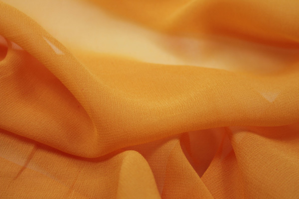 Deep Yellow Silk Georgette fabric, image 3 of 4