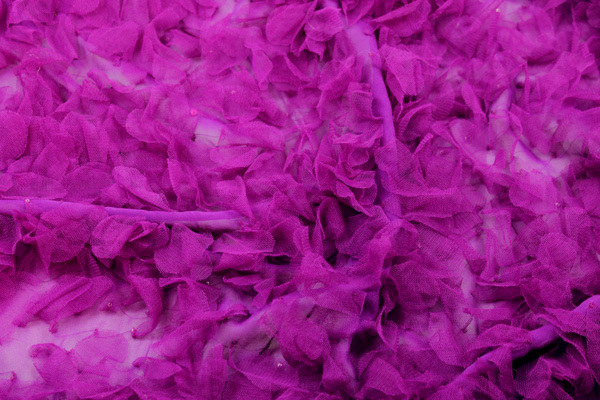 Petal Tulle on Silk Chiffon - Deep Magenta fabric, image 6 of 6