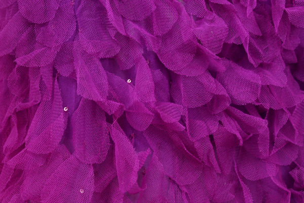 Petal Tulle on Silk Chiffon - Deep Magenta fabric, image 2 of 6