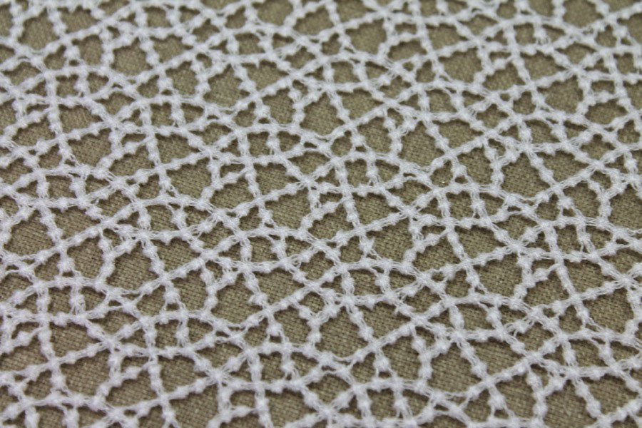 Guipure Lace - Dot Pattern - Ivory fabric