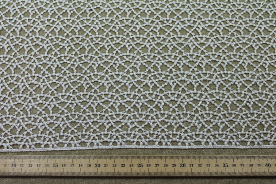 Guipure Lace - Dot Pattern - Ivory fabric, image 7 of 7