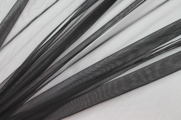 Stretch Tulle - Sheer Bodystocking - Black fabric, image 5 of 5
