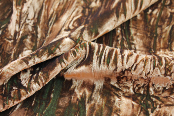 Crushed Viscose Velvet - Bronze / Green fabric, image 2 of 7