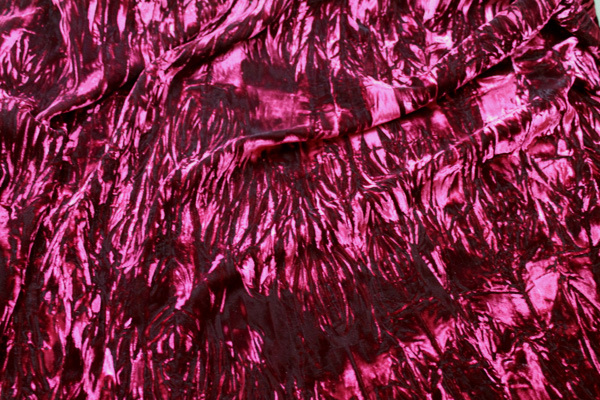 Crushed Viscose Velvet - Wine fabric, image 5 of 5