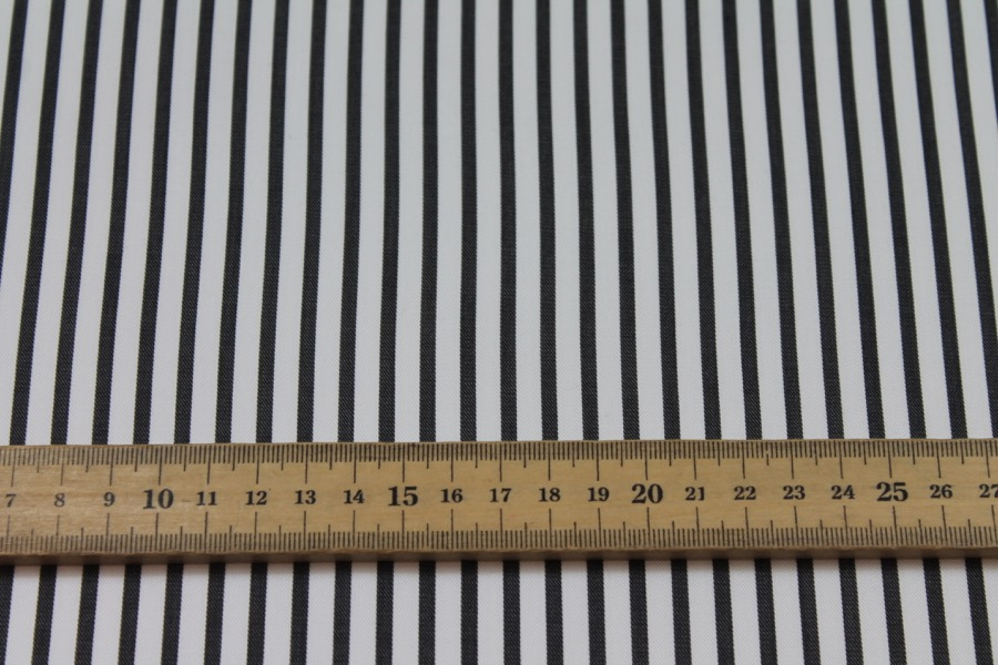Shirting Cotton - Black and White Thin Stripe fabric, image 5 of 6
