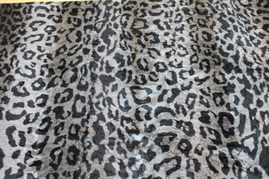 Heavy Cotton Velvet - Black and Grey Leopard fabric, image 7 of 7