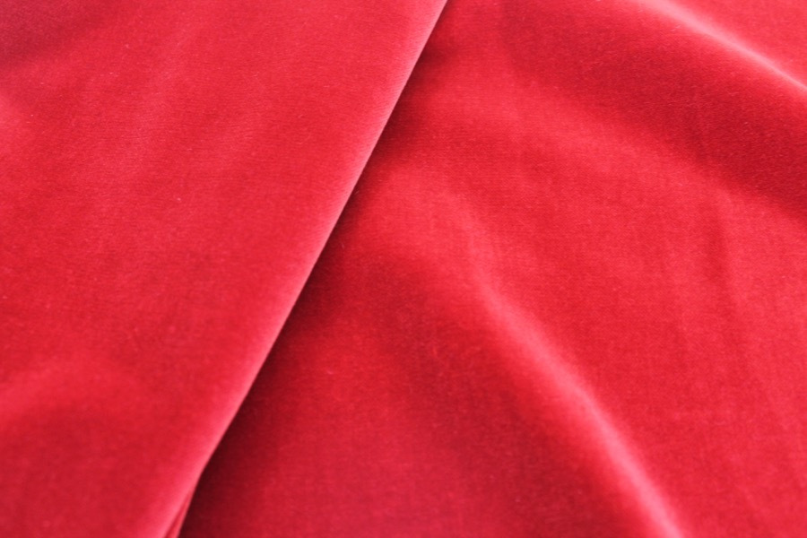 Cotton Velvet - Red fabric, image 6 of 6
