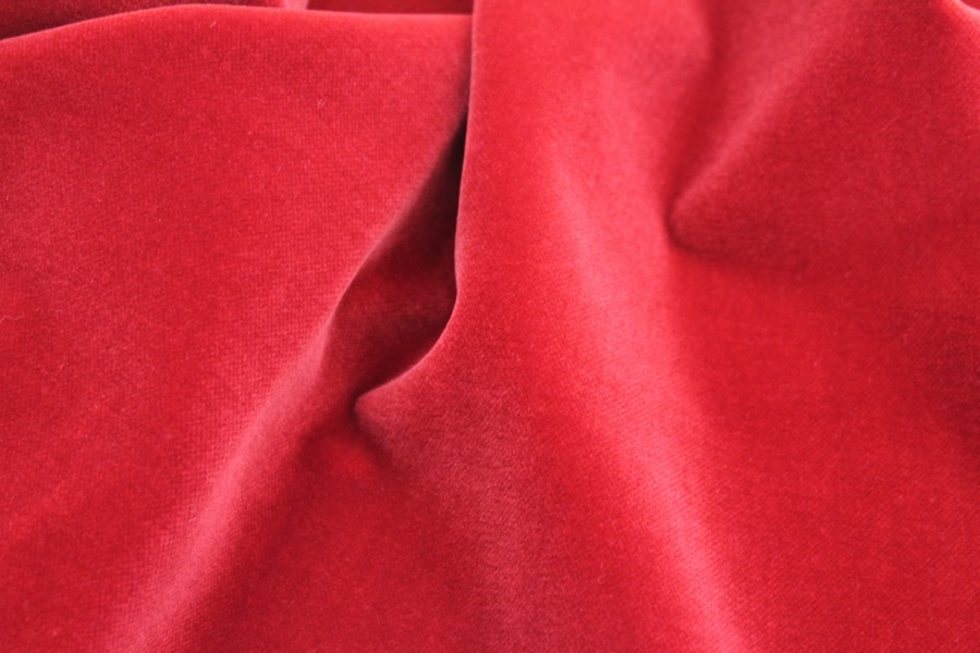 Cotton Velvet - Red fabric, image 2 of 6