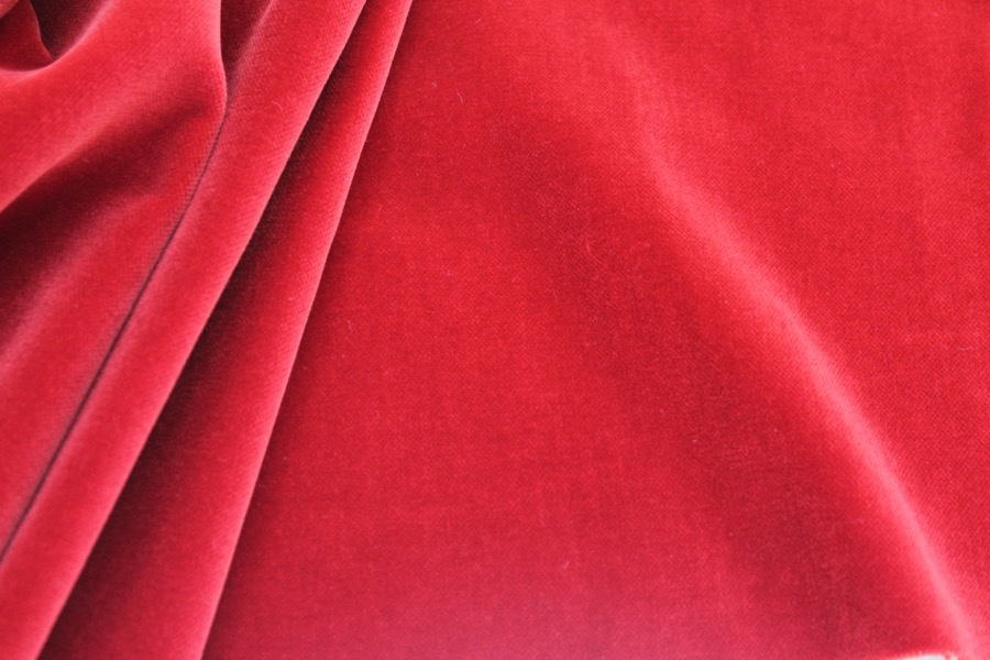 Cotton Velvet - Red fabric, image 4 of 6