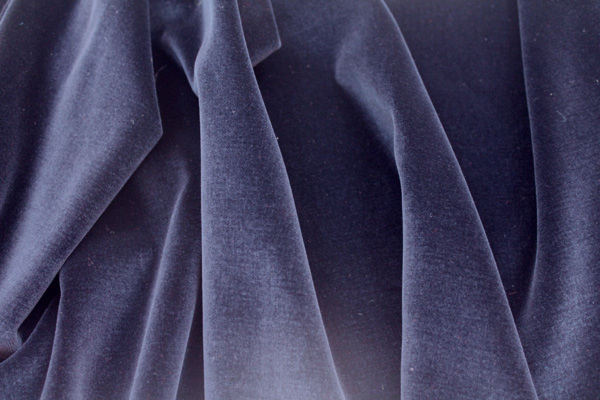 Cotton Velvet - Navy fabric, image 3 of 5