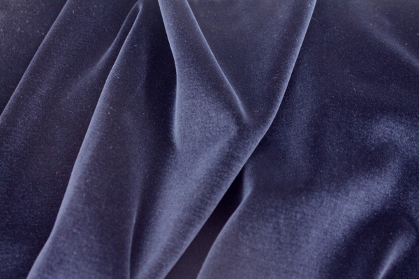 Cotton Velvet - Navy fabric, image 4 of 5