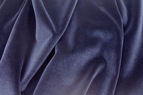 Cotton Velvet - Navy fabric, image 5 of 5